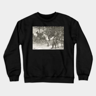 Meeting of Lee and Grant, Appomattox, April 9, 1865. The surrender of general Robert E. Lee Crewneck Sweatshirt